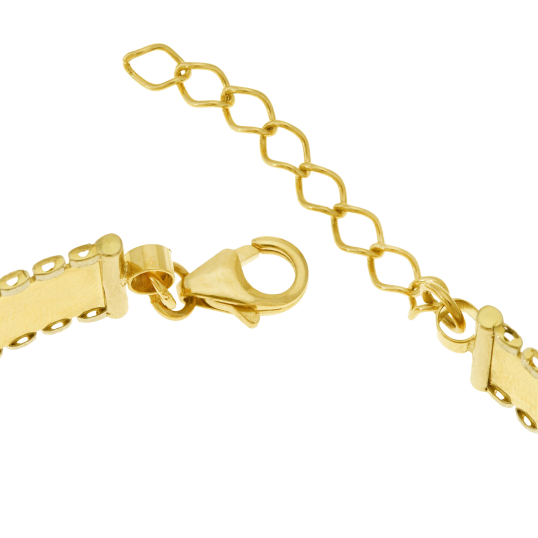 Bracelet jonc en or jaune et rhodié
