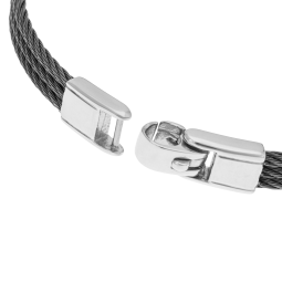 Bracelet jonc en or jaune et acier