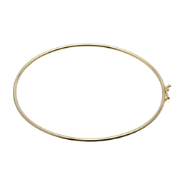 Bracelet jonc en or jaune, flexible et ouvrant, fil 2 mm