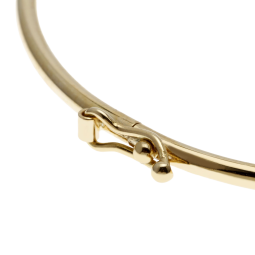 Bracelet jonc en or jaune, flexible et ouvrant, fil 2 mm