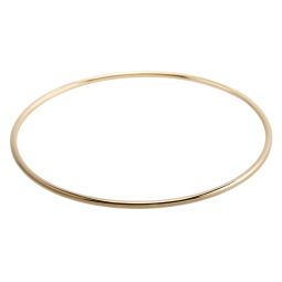 Bracelet jonc en or jaune, fil rond 2 mm