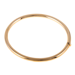 Bracelet jonc en or jaune ouvrant, fil 4 mm