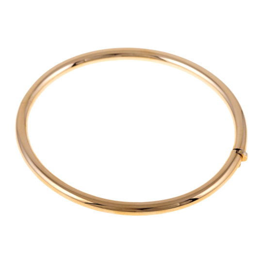 Bracelet jonc en or jaune ouvrant, fil 4 mm Bracelet jonc en or jaune ouvrant, fil 4 mm