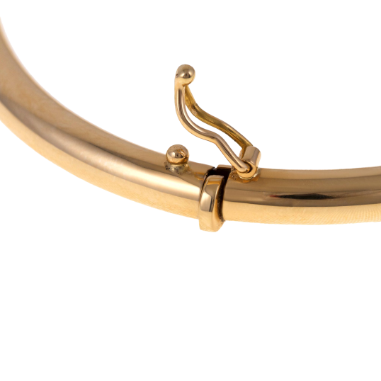 Bracelet jonc en or jaune ouvrant, fil 4 mm Bracelet jonc en or jaune ouvrant, fil 4 mm