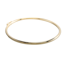 Bracelet jonc en or jaune flexible, fil 3 mm