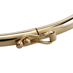 Bracelet jonc en or jaune flexible, fil 3 mm