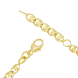 Bracelet identité en or jaune, plaque rectangle
