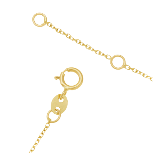 Bracelet identité en or jaune coeur, plaque rectangle