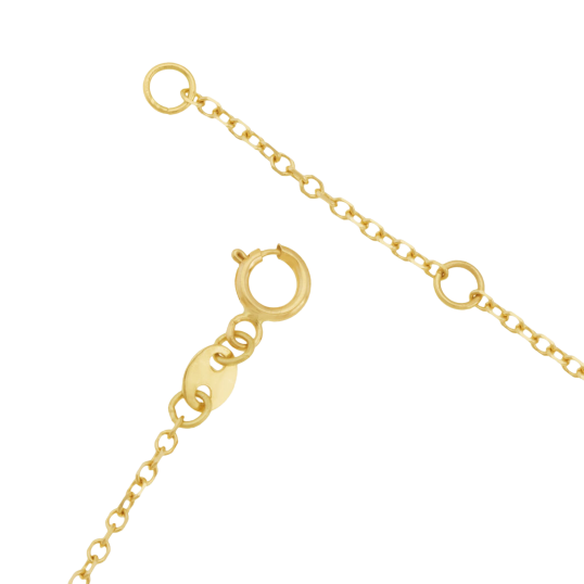 Bracelet identité en or jaune, plaque nuage