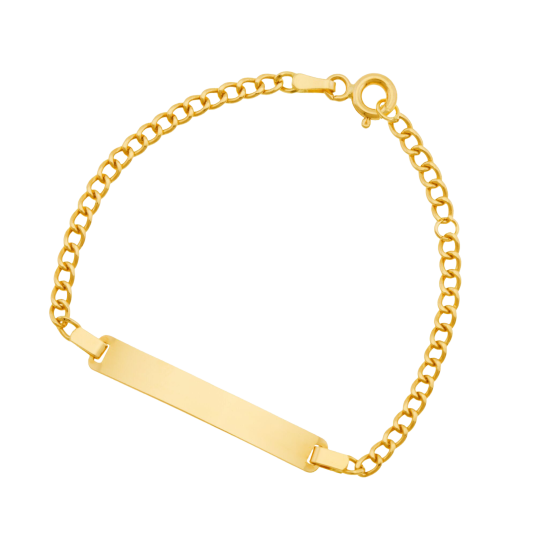 Bracelet identité en or jaune