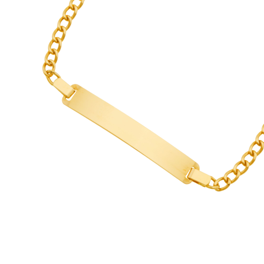 Bracelet identité en or jaune