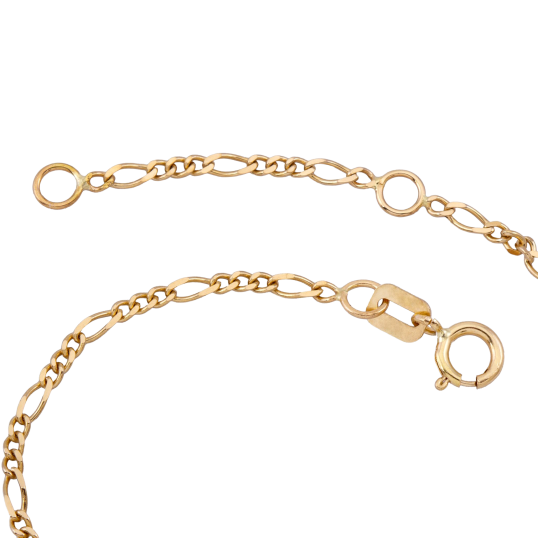 Bracelet identité en or jaune, maille cheval alternée 1-3