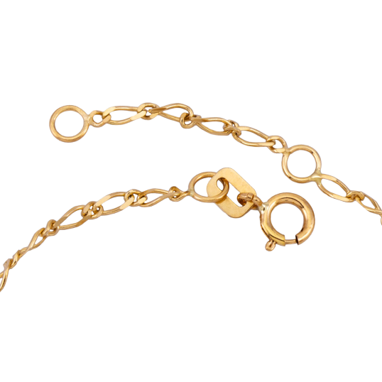 Bracelet identité en or jaune, maille cheval alernée 1-1