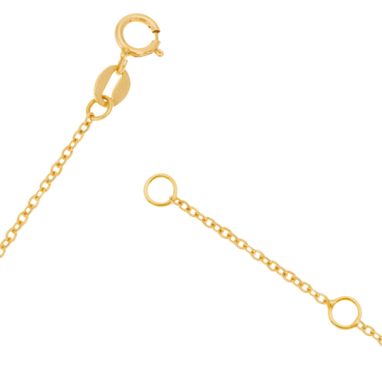 Bracelet identité en 2 ors et oxydes de zirconium, croix