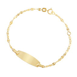 Bracelet identité en or jaune