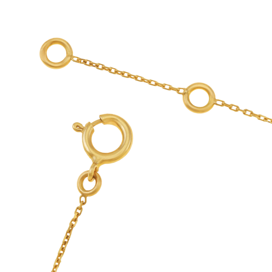 Bracelet identité en or jaune et laque, chat
