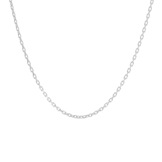 Chaîne en or gris, maille forçat