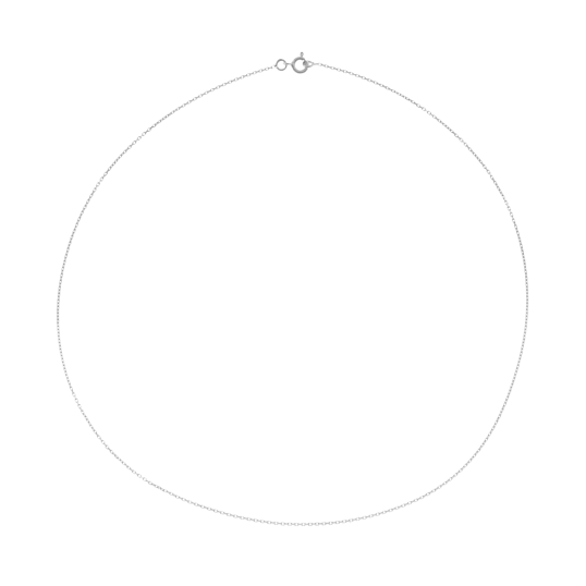 Chaîne en or gris, maille forçat
