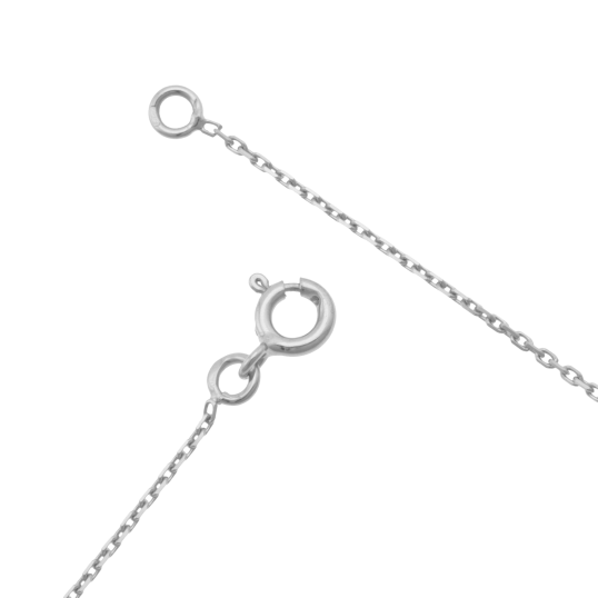 Chaîne en or gris, maille forçat