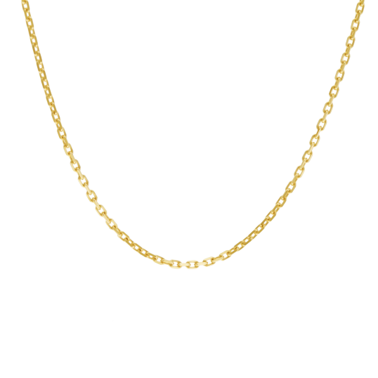 Chaîne en or jaune, maille forçat