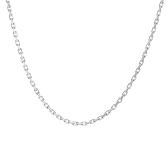 Chaîne en or gris, maille forçat