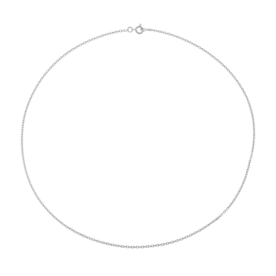 Chaîne en or gris, maille forçat