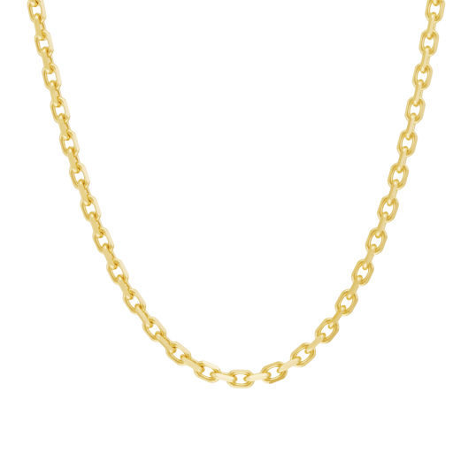 Chaîne en or jaune, maille forçat