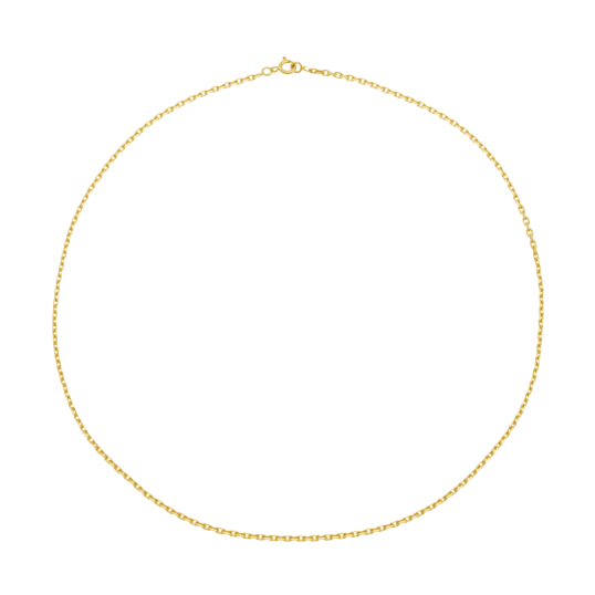 Chaîne en or jaune, maille forçat