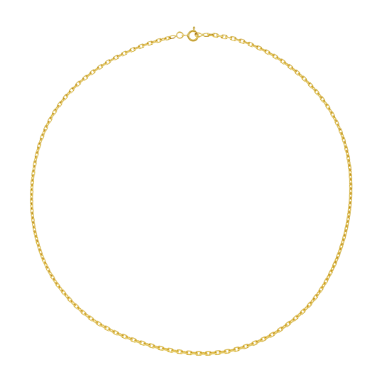 Chaîne en or jaune, maille forçat