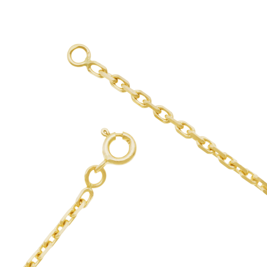 Chaîne en or jaune, maille forçat