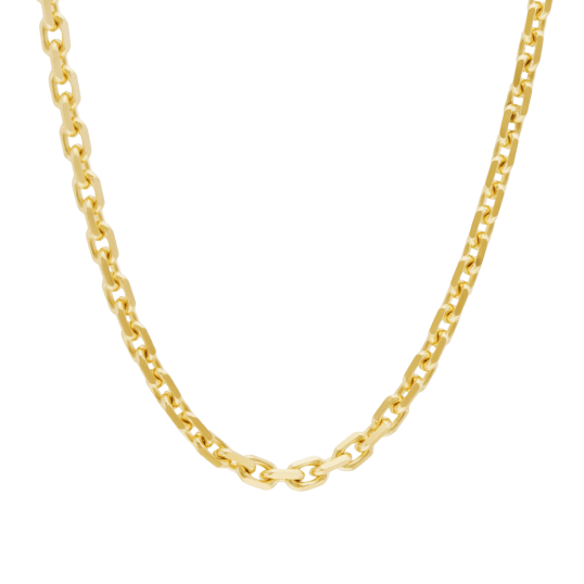 Chaîne en or jaune, maille forçat