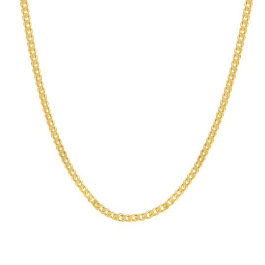 Chaine en or jaune, maille gourmette