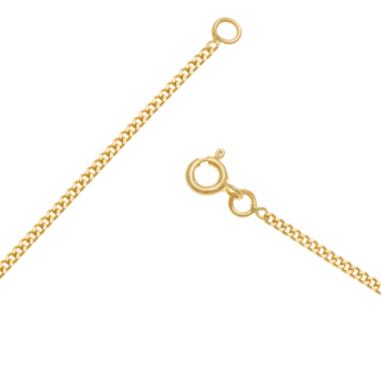 Chaine en or jaune, maille gourmette