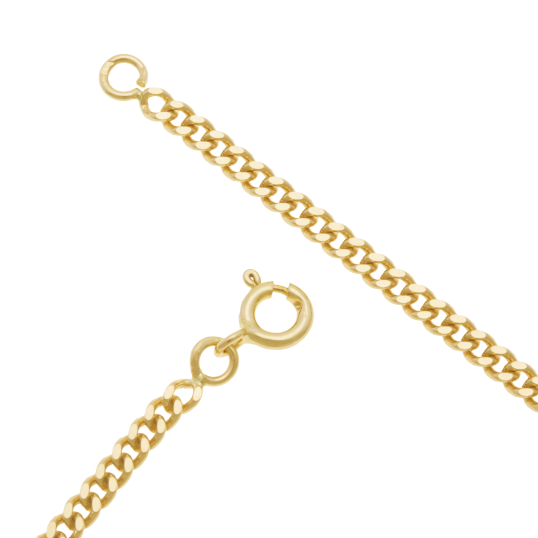 Chaîne en or jaune, maille gourmette Chaîne en or jaune, maille gourmette