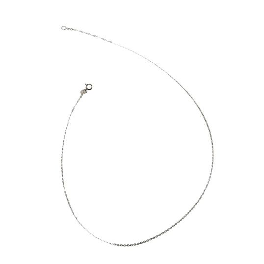 Chaîne en or gris, maille forçat diamantée Chaîne en or gris, maille forçat diamantée