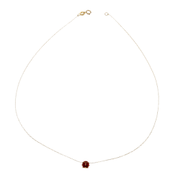Collier en or jaune et coccinelle laque