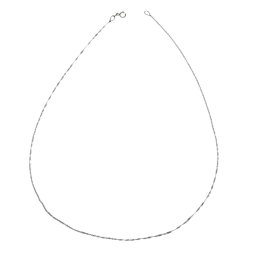 Chaîne en or gris, maille singapour