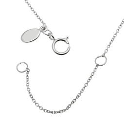 Collier en or gris, motif infini diamants