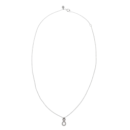 Collier en or gris, motif infini diamants