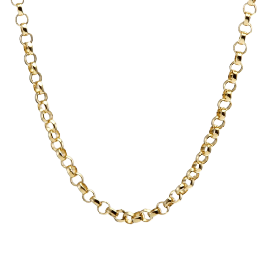 Chaîne en or jaune, maille jaseron