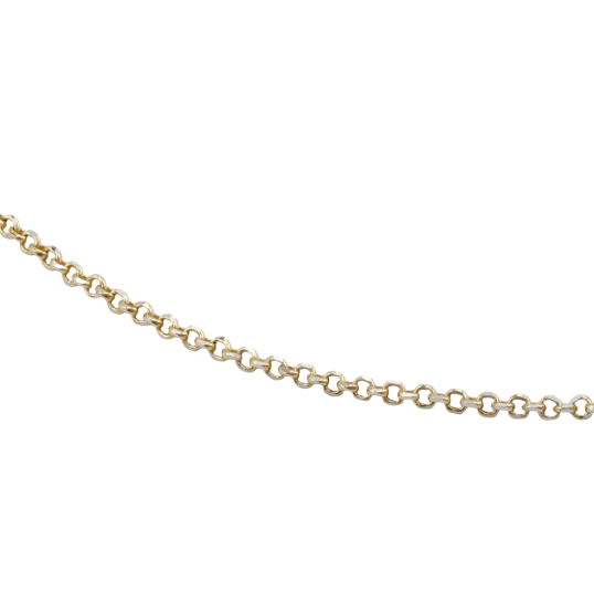 Collier en or jaune et rhodié, maille jaseron diamantée