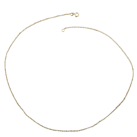 Collier en or jaune et rhodié, maille jaseron diamantée