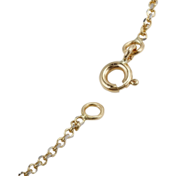 Collier en or jaune et rhodié, maille jaseron diamantée