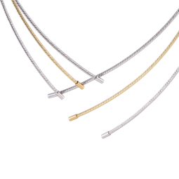 Collier en deux ors et titane