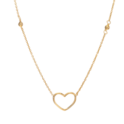 Collier en or jaune, coeur