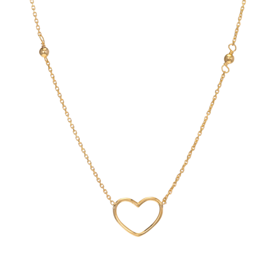 Collier en or jaune, coeur Collier en or jaune, coeur