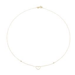 Collier en or jaune, coeur