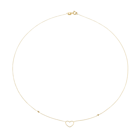 Collier en or jaune, coeur Collier en or jaune, coeur