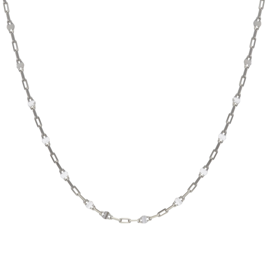 Chaîne en or gris maille fantaisie