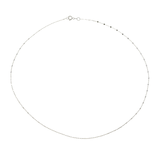 Chaîne en or gris maille fantaisie